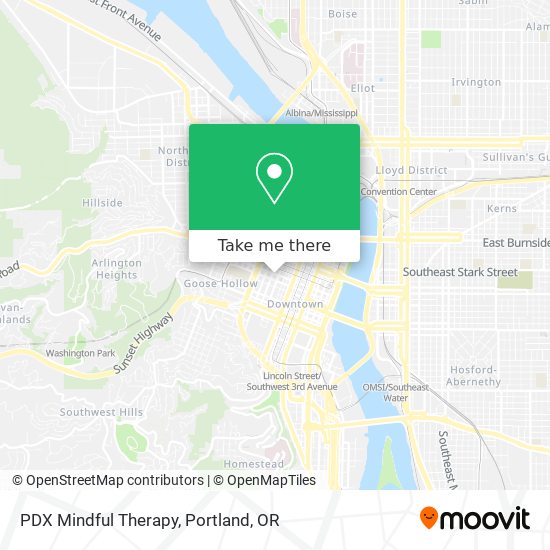 PDX Mindful Therapy map
