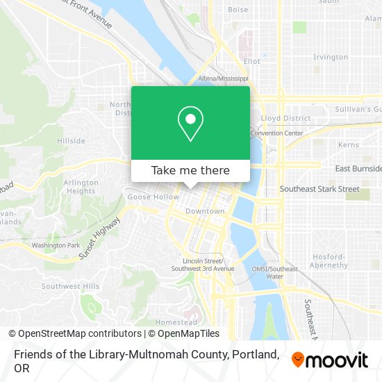 Friends of the Library-Multnomah County map