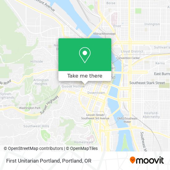 First Unitarian Portland map