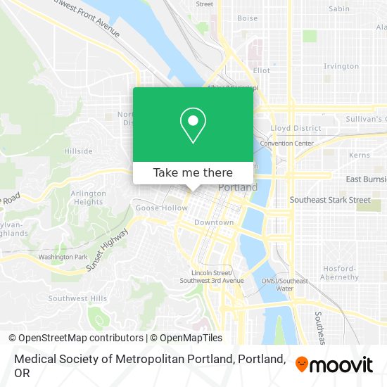 Medical Society of Metropolitan Portland map