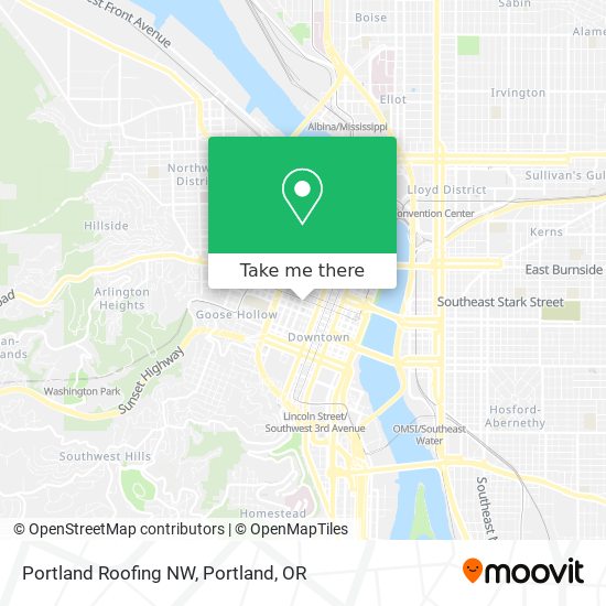 Portland Roofing NW map