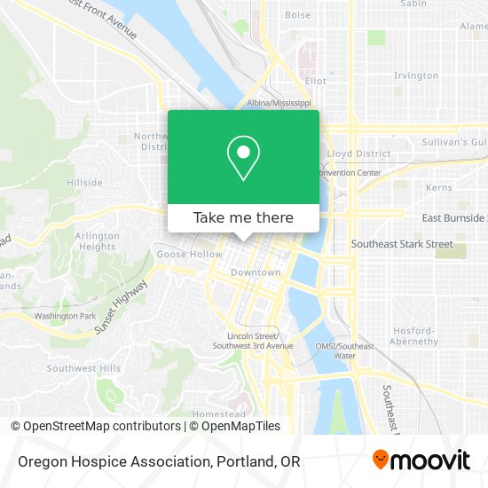 Oregon Hospice Association map