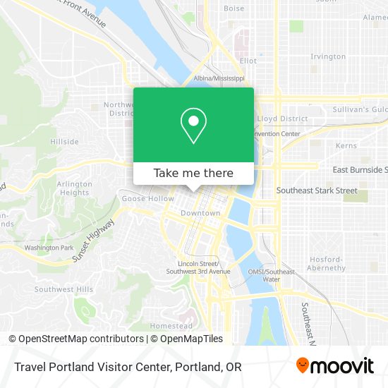 Travel Portland Visitor Center map
