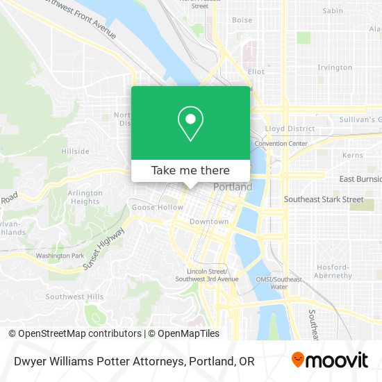Dwyer Williams Potter Attorneys map