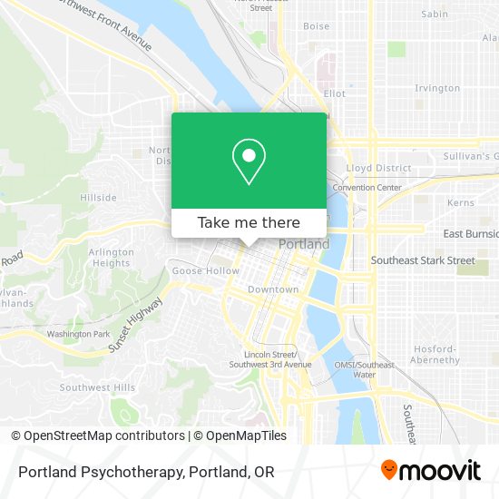 Portland Psychotherapy map