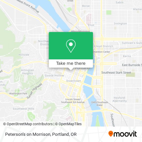 Peterson's on Morrison map