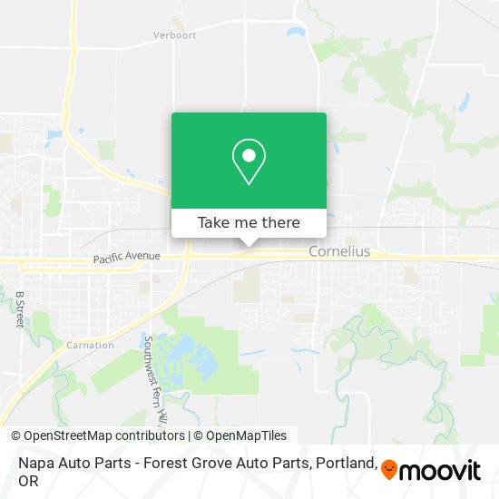 Napa Auto Parts - Forest Grove Auto Parts map