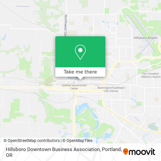 Hillsboro Downtown Business Association map