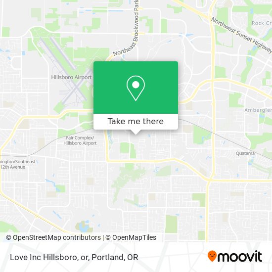 Love Inc Hillsboro, or map