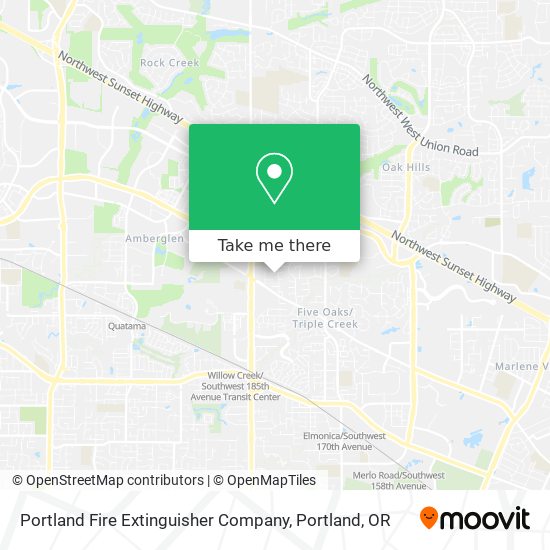 Portland Fire Extinguisher Company map