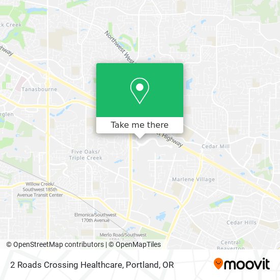 2 Roads Crossing Healthcare map