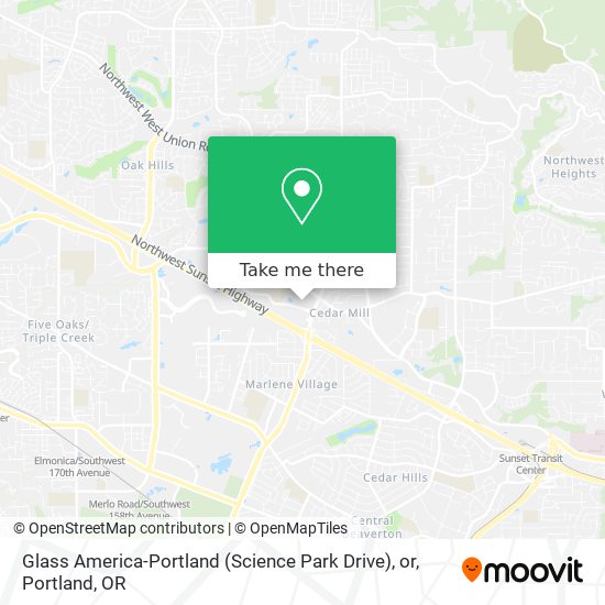 Glass America-Portland (Science Park Drive), or map