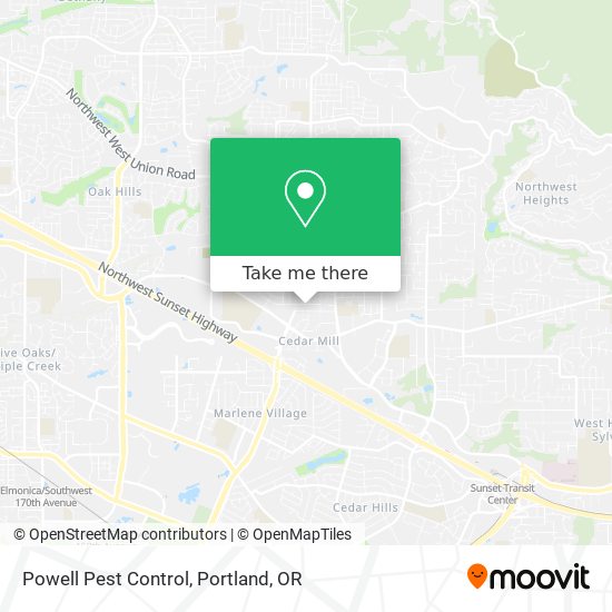 Mapa de Powell Pest Control