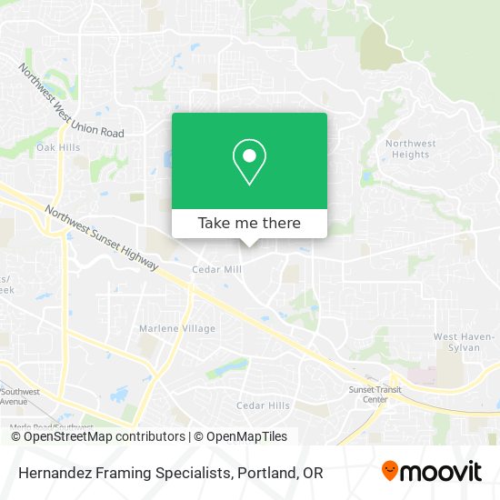 Mapa de Hernandez Framing Specialists