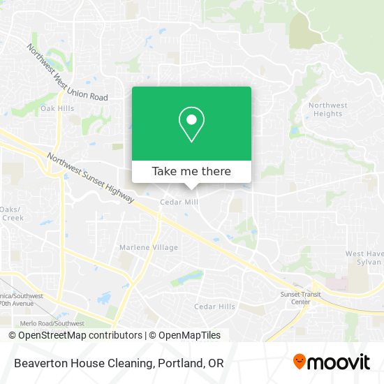 Beaverton House Cleaning map