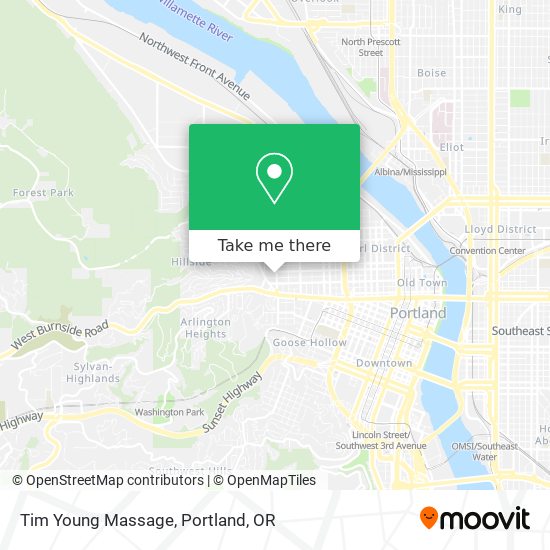 Tim Young Massage map