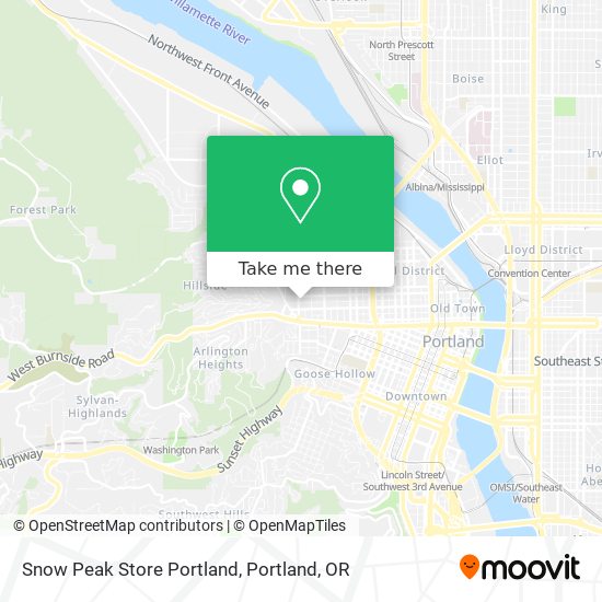 Mapa de Snow Peak Store Portland