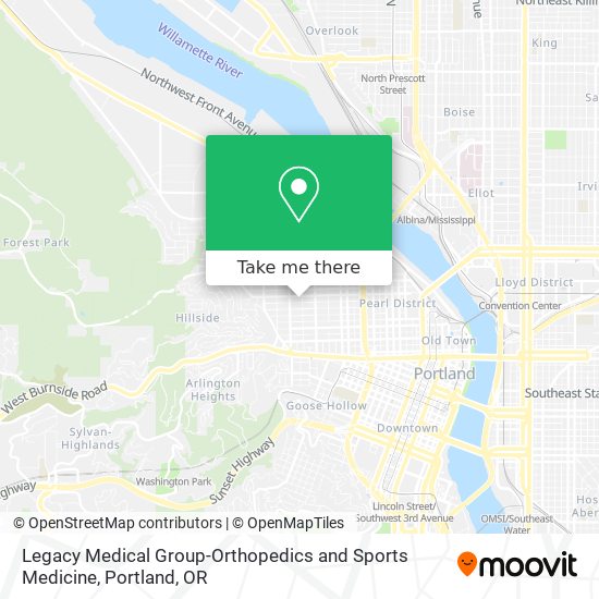 Legacy Medical Group-Orthopedics and Sports Medicine map