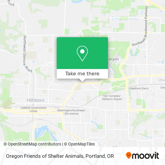 Mapa de Oregon Friends of Shelter Animals