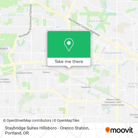 Mapa de Staybridge Suites Hillsboro - Orenco Station