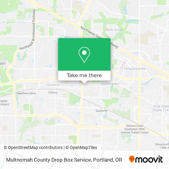 Multnomah County Drop Box Service map