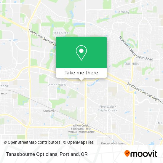 Tanasbourne Opticians map
