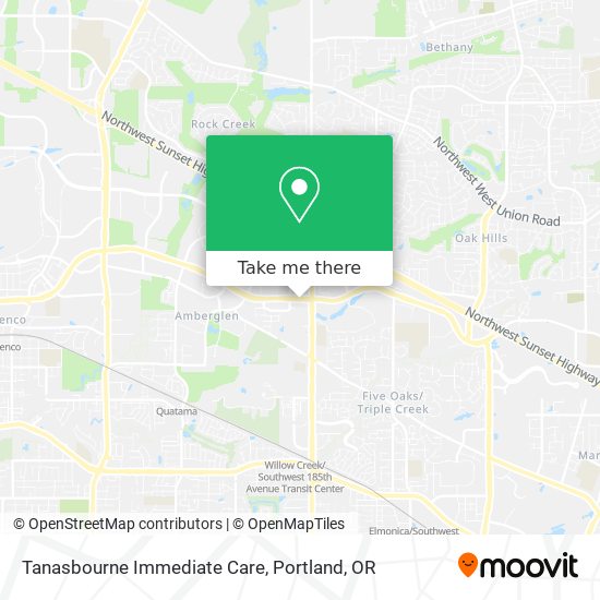 Tanasbourne Immediate Care map