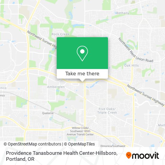 Mapa de Providence Tanasbourne Health Center-Hillsboro