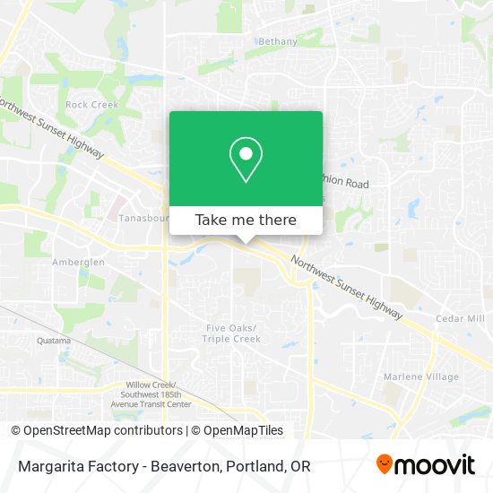 Margarita Factory - Beaverton map