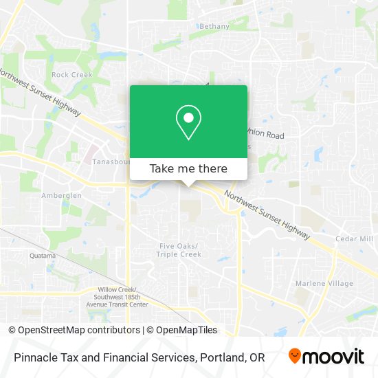 Pinnacle Tax and Financial Services map