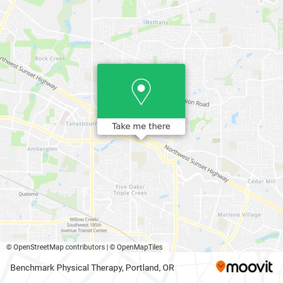 Benchmark Physical Therapy map