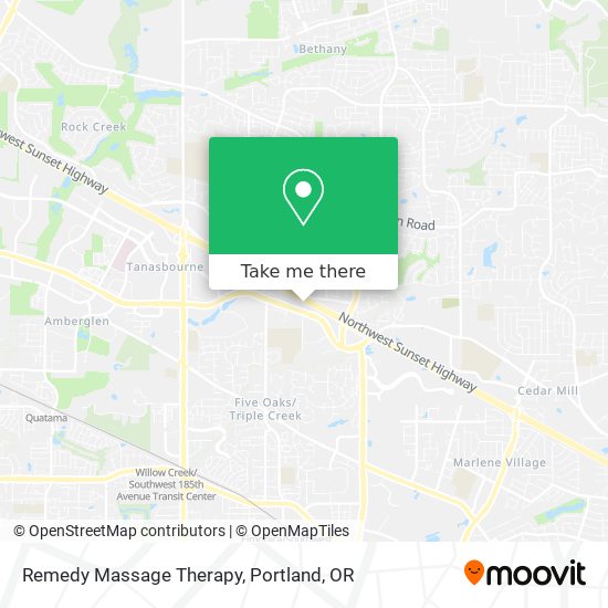 Remedy Massage Therapy map
