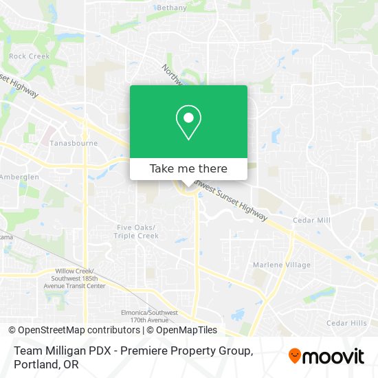 Mapa de Team Milligan PDX - Premiere Property Group