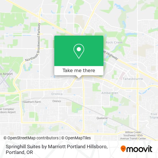 Springhill Suites by Marriott Portland Hillsboro map