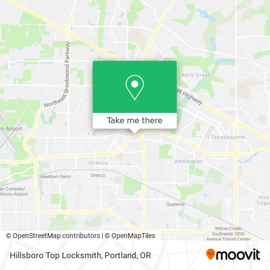 Hillsboro Top Locksmith map
