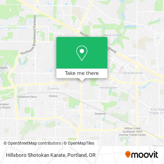 Hillsboro Shotokan Karate map