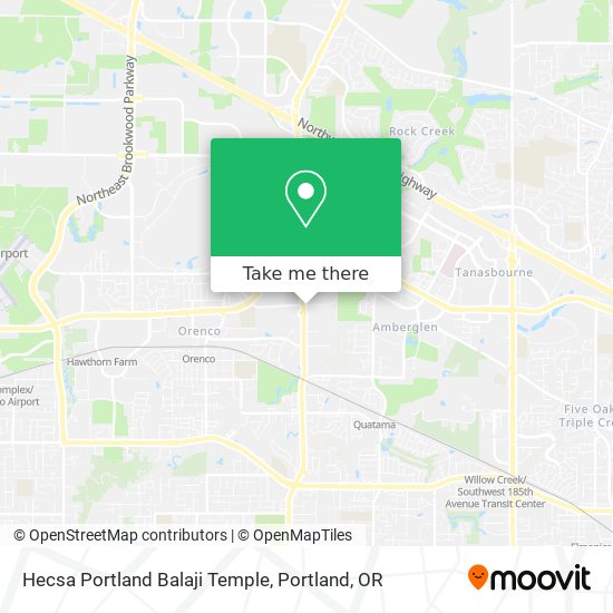 Hecsa Portland Balaji Temple map