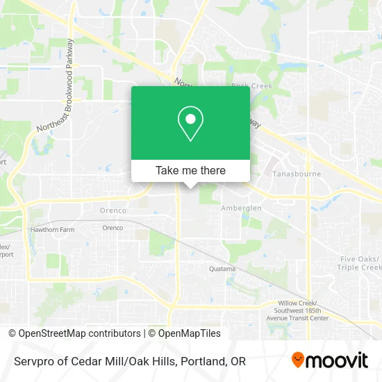 Mapa de Servpro of Cedar Mill / Oak Hills
