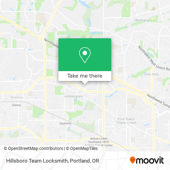 Mapa de Hillsboro Team Locksmith
