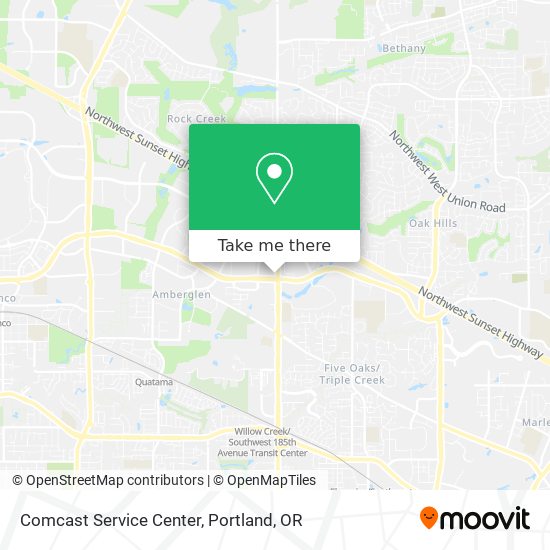 Comcast Service Center map