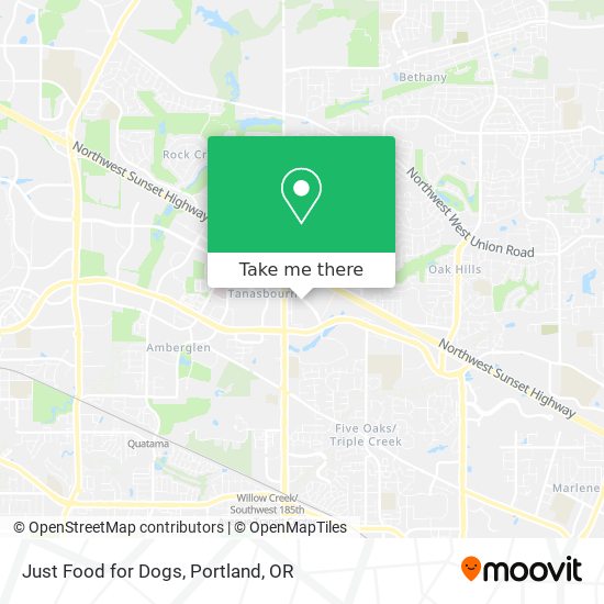 Mapa de Just Food for Dogs