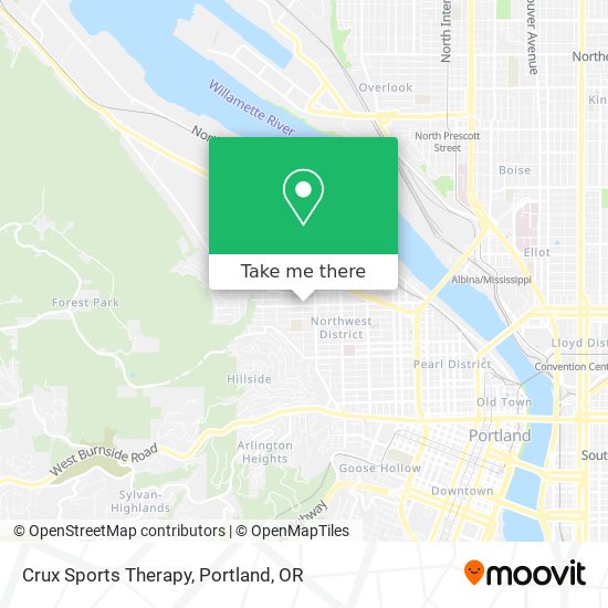 Crux Sports Therapy map