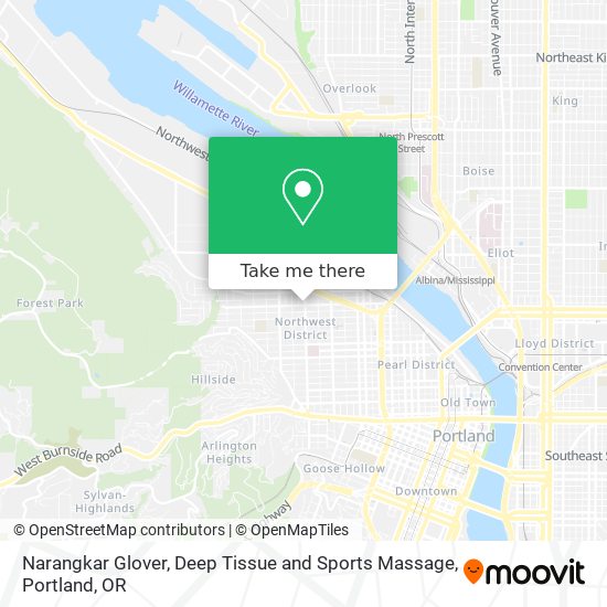 Narangkar Glover, Deep Tissue and Sports Massage map