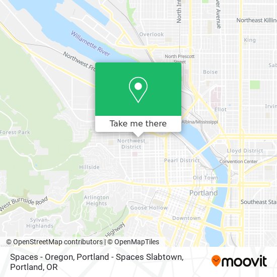 Mapa de Spaces - Oregon, Portland - Spaces Slabtown