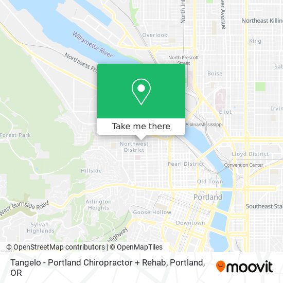 Mapa de Tangelo - Portland Chiropractor + Rehab