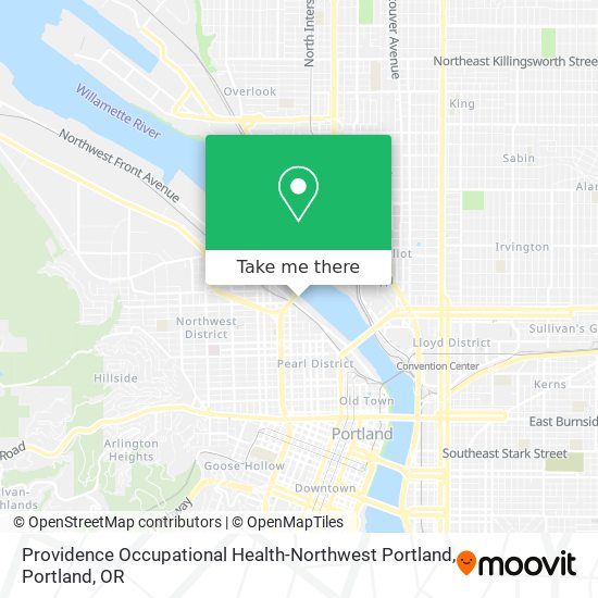 Providence Occupational Health-Northwest Portland map