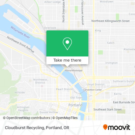 Mapa de Cloudburst Recycling