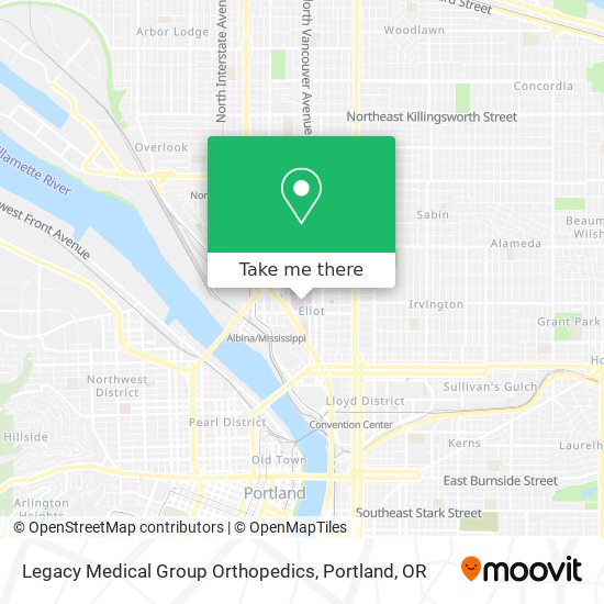 Mapa de Legacy Medical Group Orthopedics