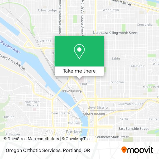 Mapa de Oregon Orthotic Services