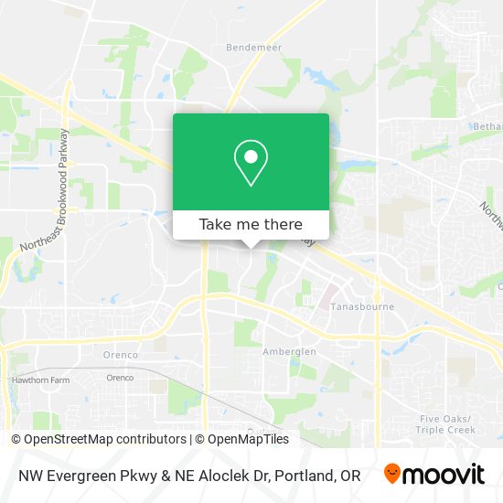 NW Evergreen Pkwy & NE Aloclek Dr map